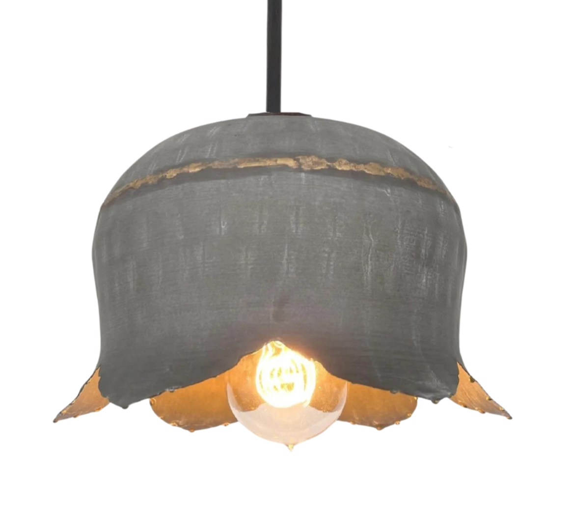 Lotus Galvanized Ceiling Light