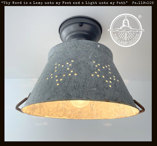  Weathered Farmhouse STAR Ceiling Light