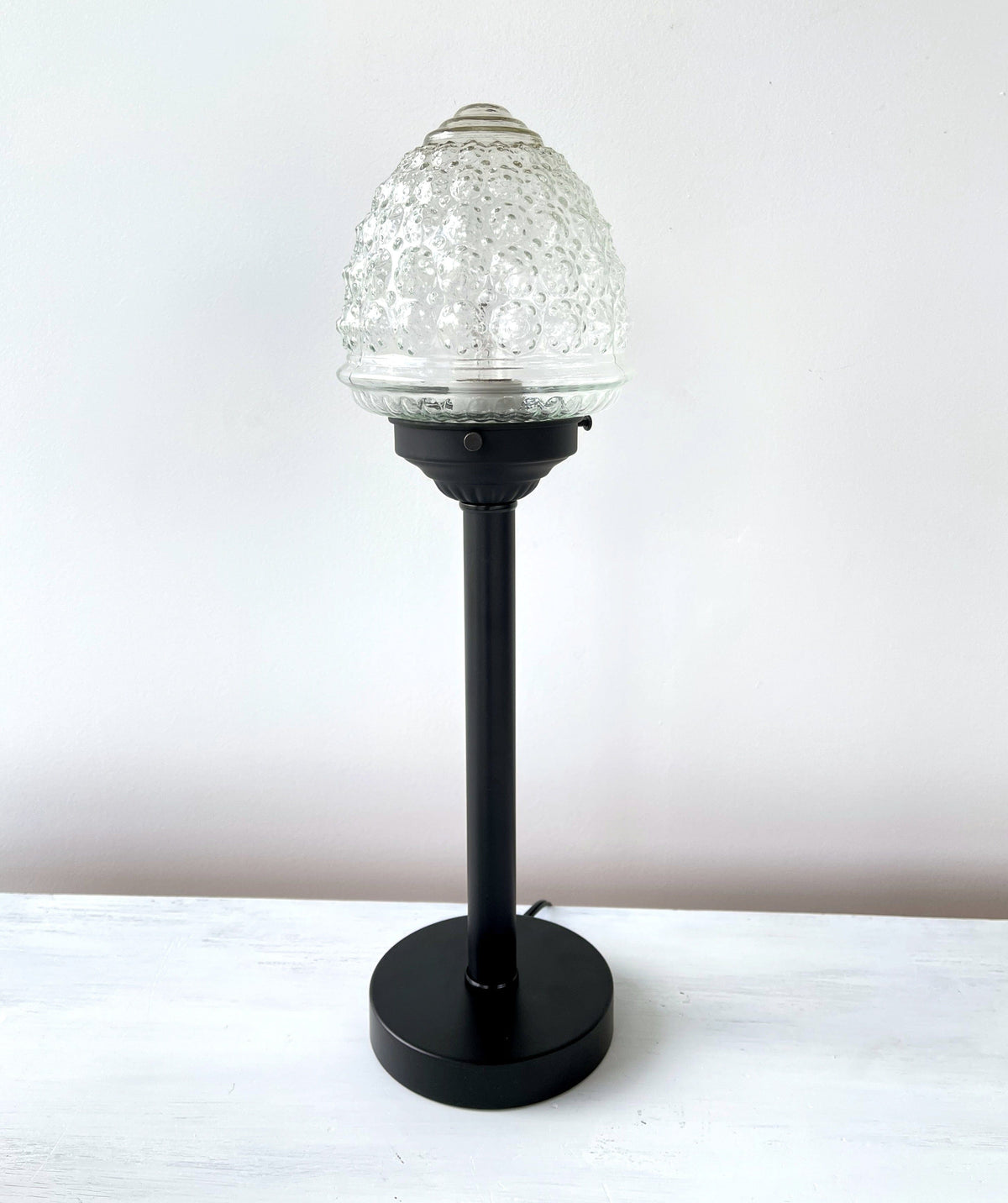  Antique Glass Table Lamp - Tall