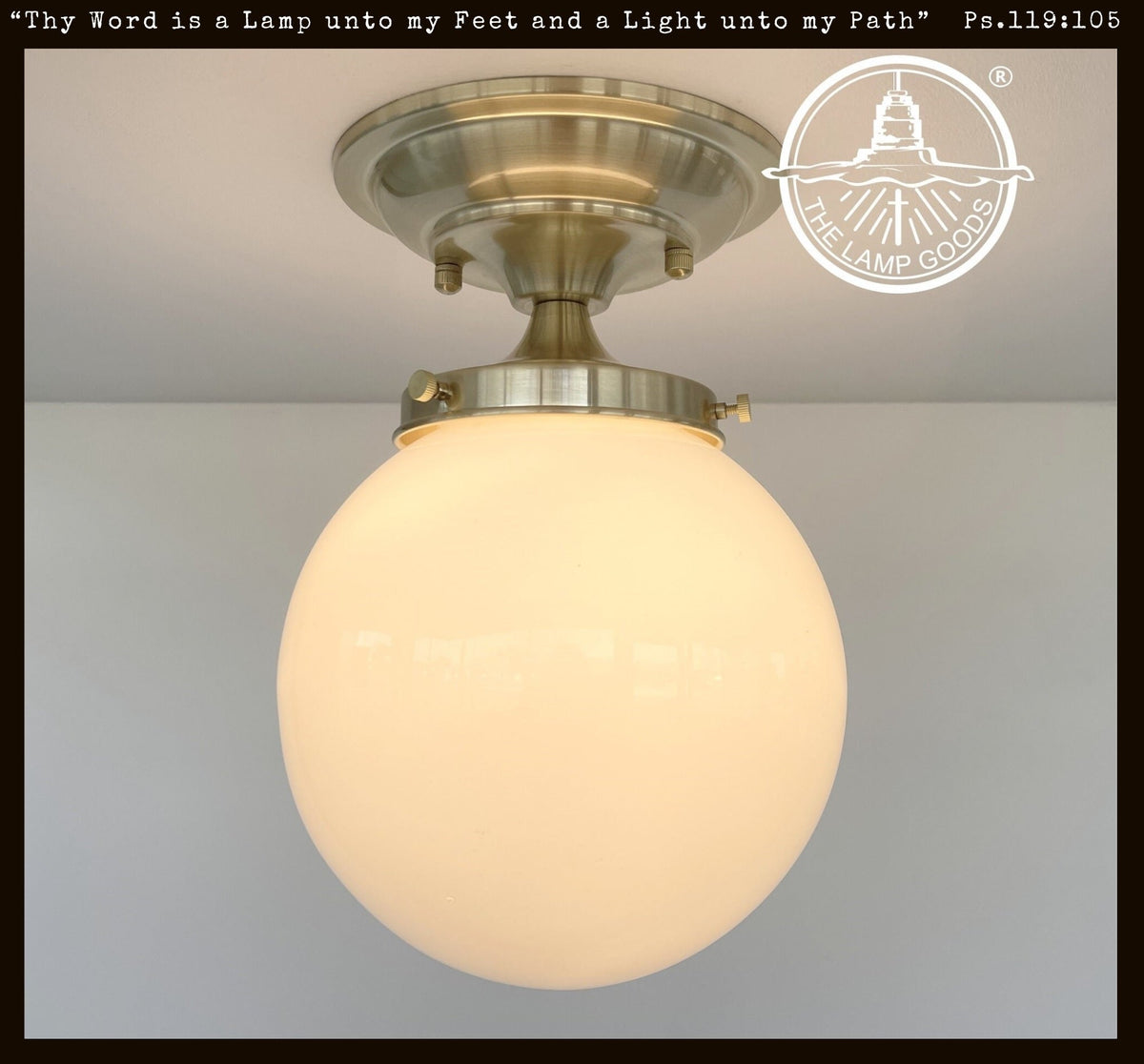  BRASS Modern Ceiling Light Schoolhouse Flush Mount
