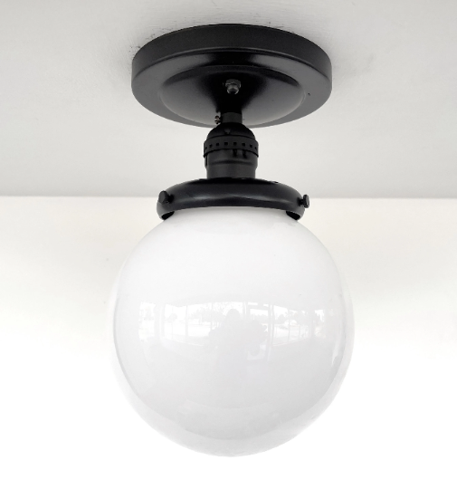  Globe CEILING LIGHT Of Schoolhouse Details