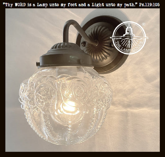  Victorian Embossed Globe Wall Light