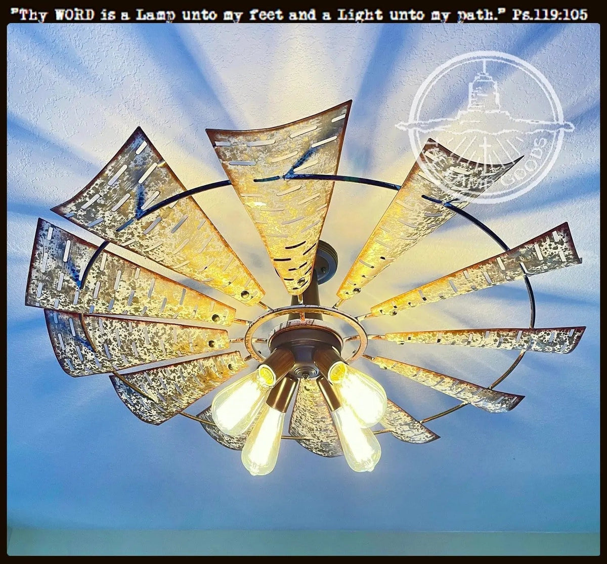  Windmill Light Fixture Farmhouse Ceiling Flush Mount