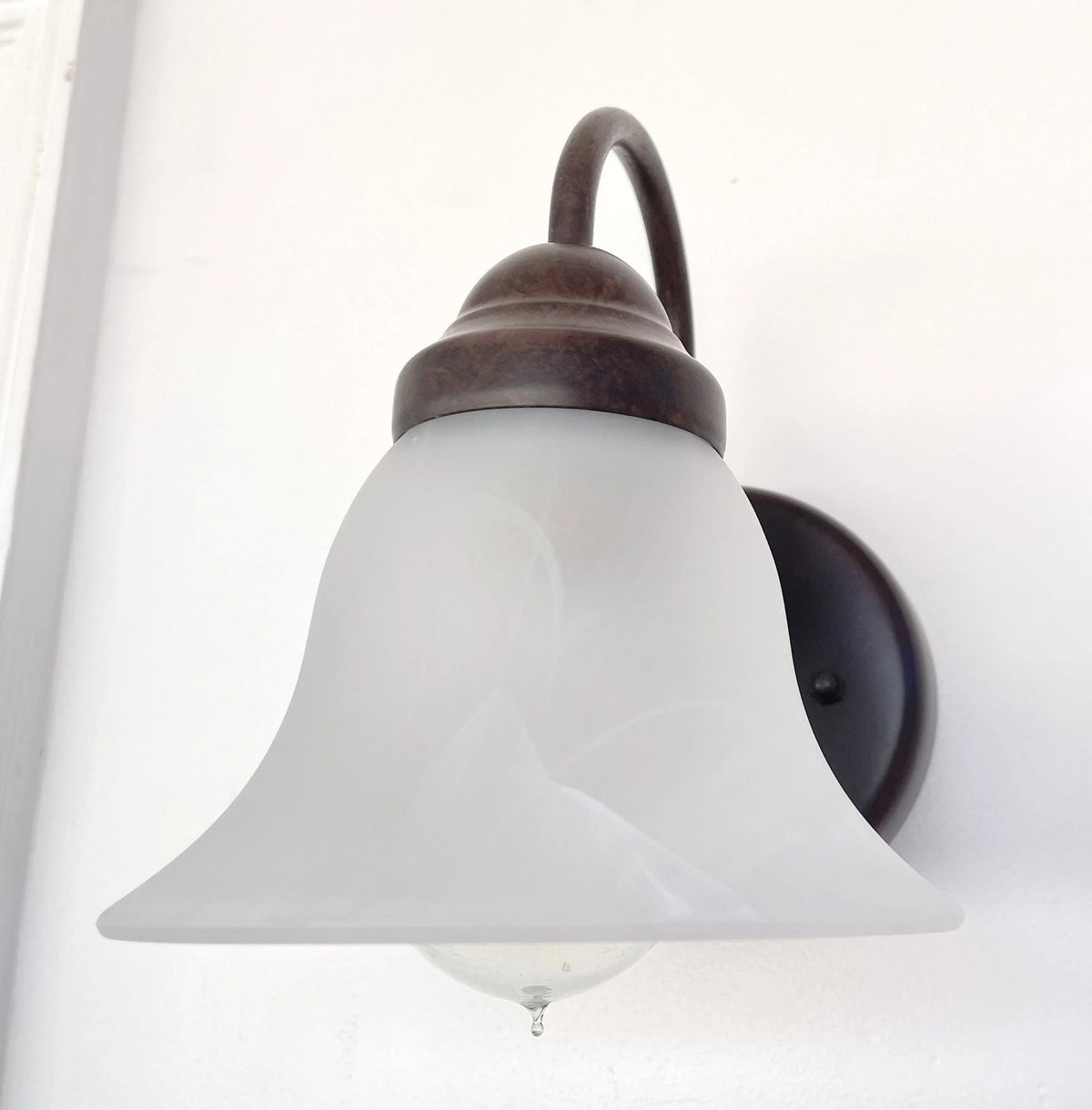  Frosted Milk Glass Wall Light