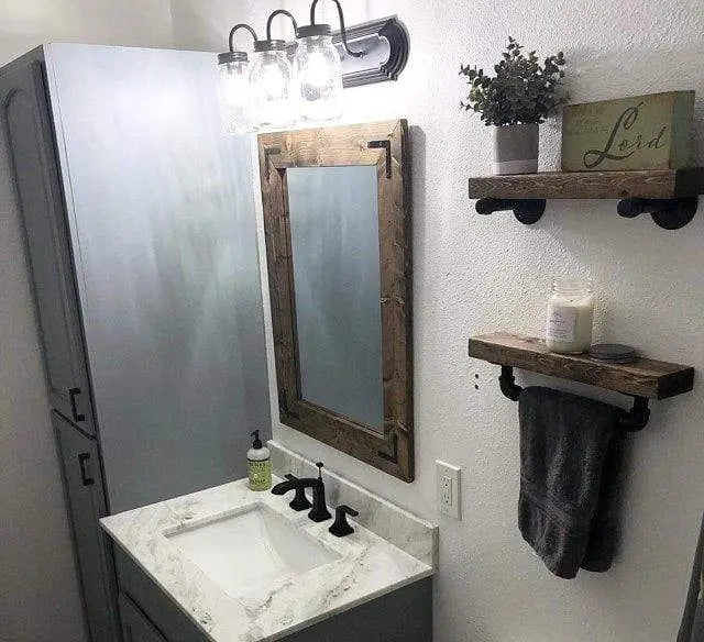  Mason Jar Bathroom Vanity Light