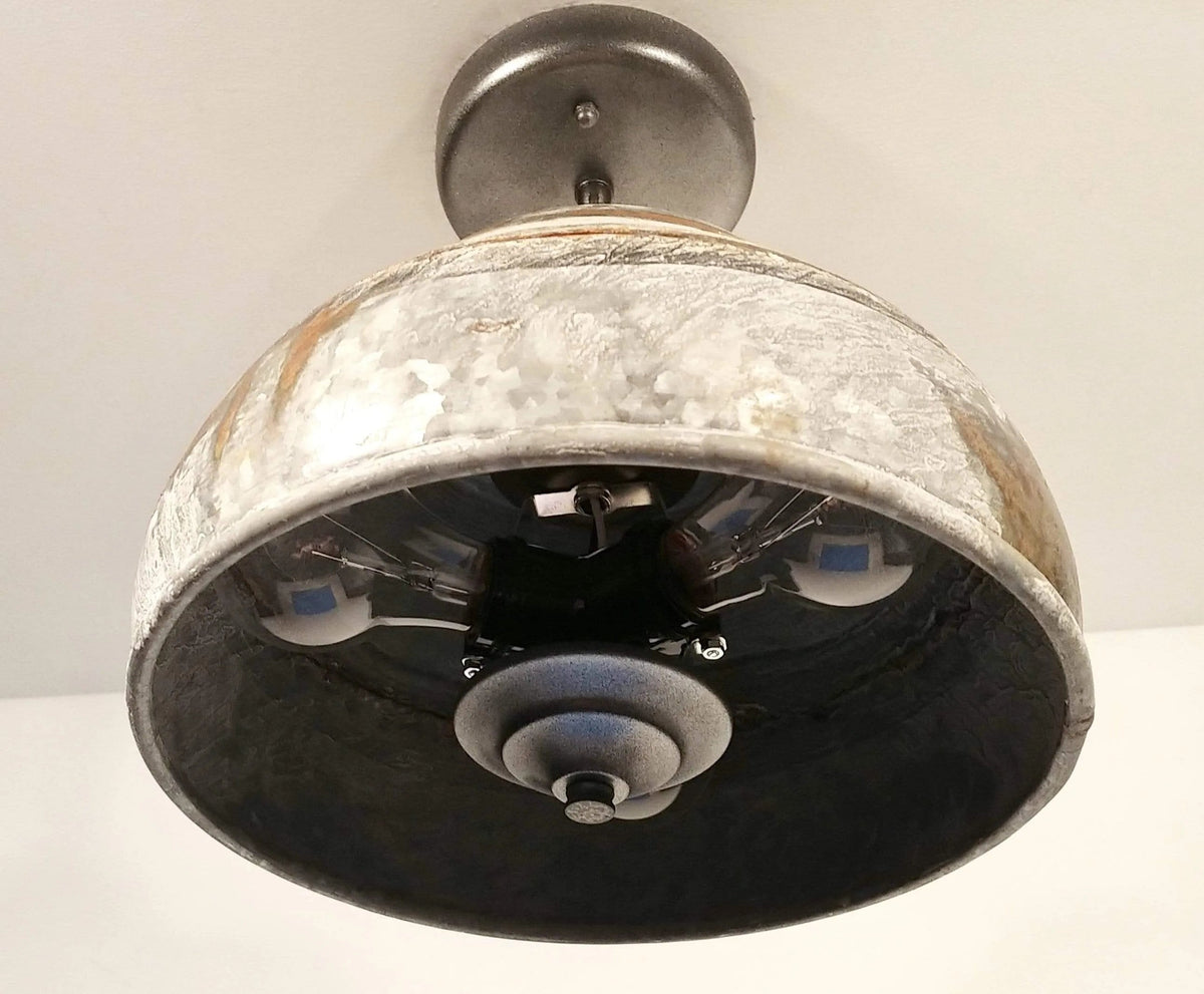  Rustic Bucket Chain Ceiling Light