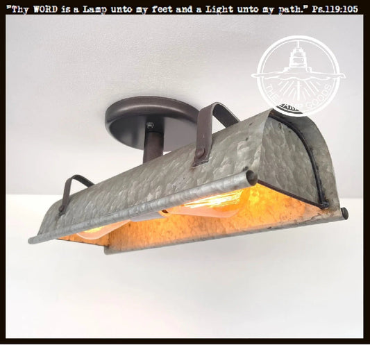  Galvanized Metal Ceiling Light