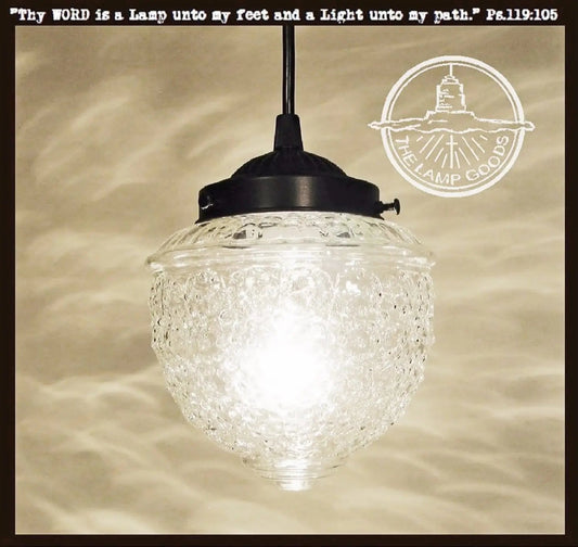  Antique Clear Glass Pendant Light