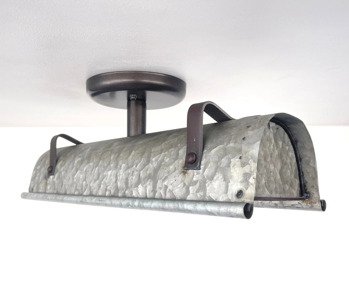  Galvanized Metal Ceiling Light