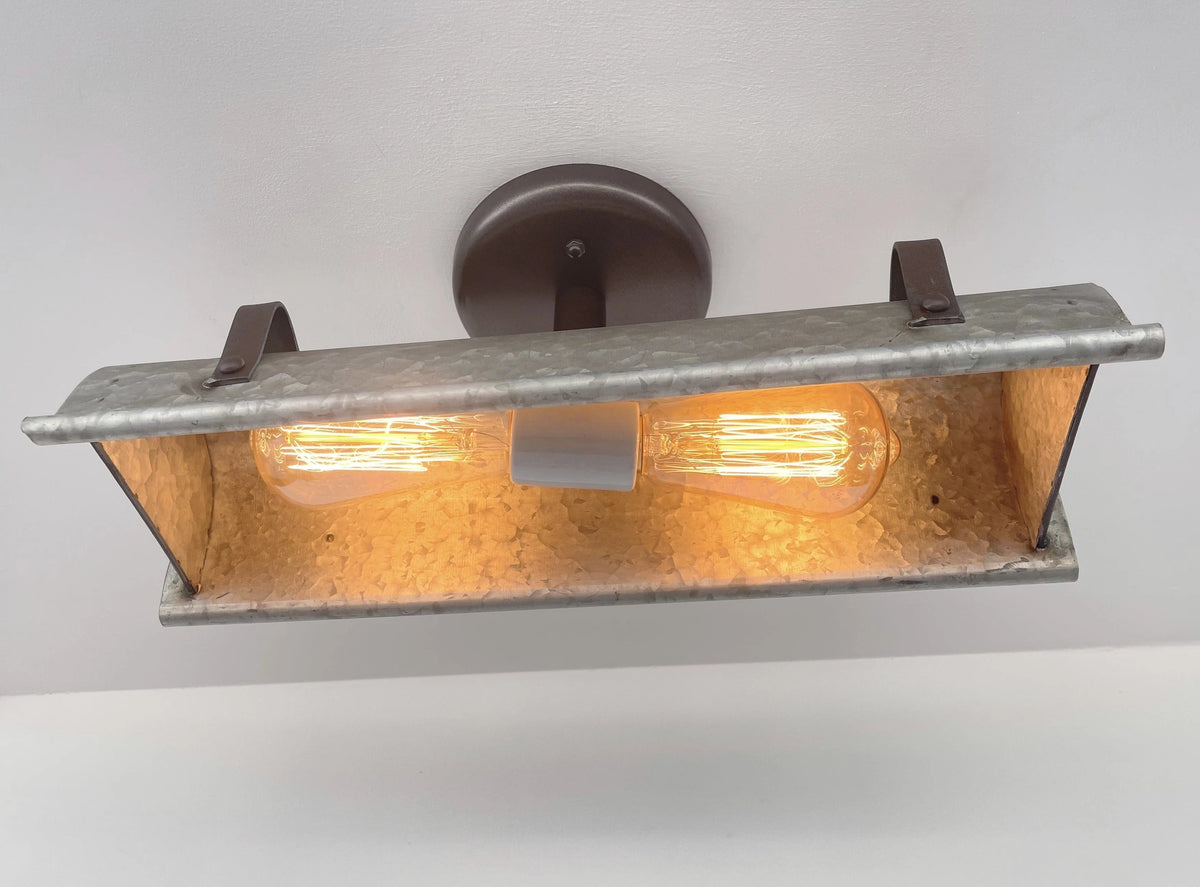  Galvanized Metal Ceiling Light