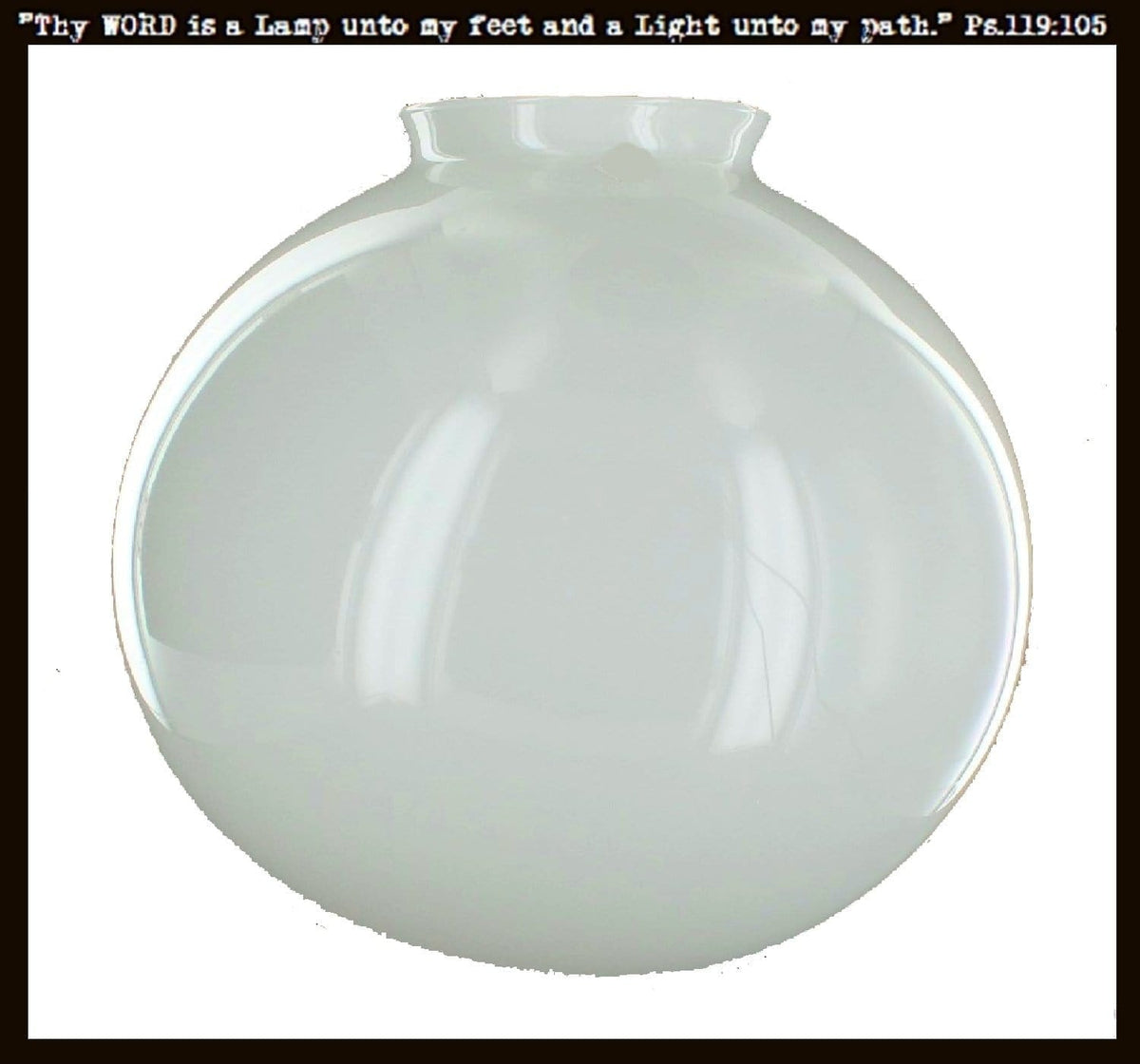  Milk Glass 8" Replacement Globe