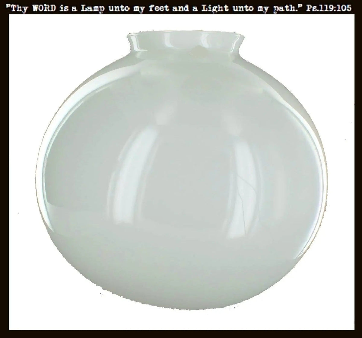  Milk Glass 10" Replacement Globe