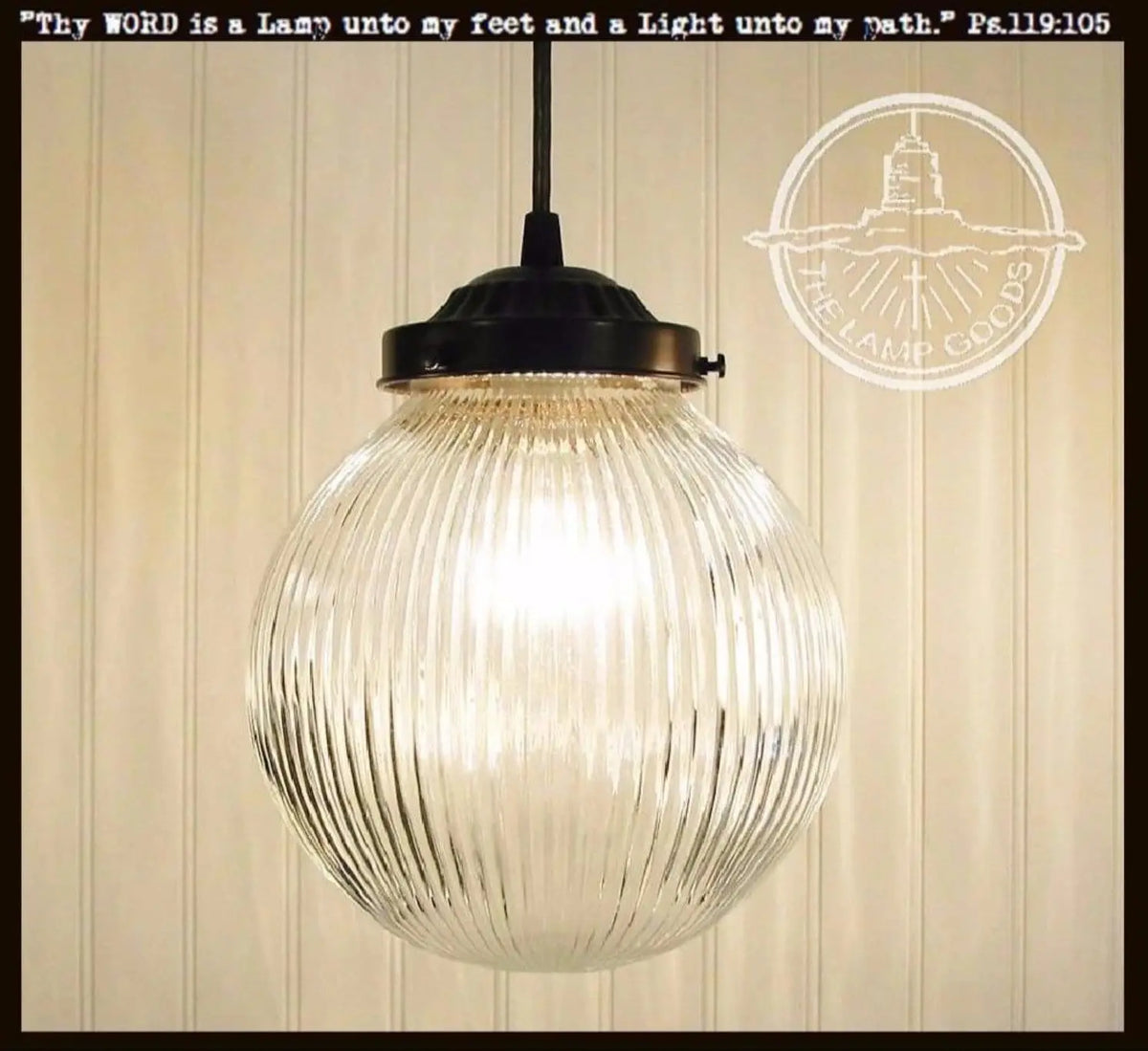  Factory Antique Large Glass Holophane Pendant Light