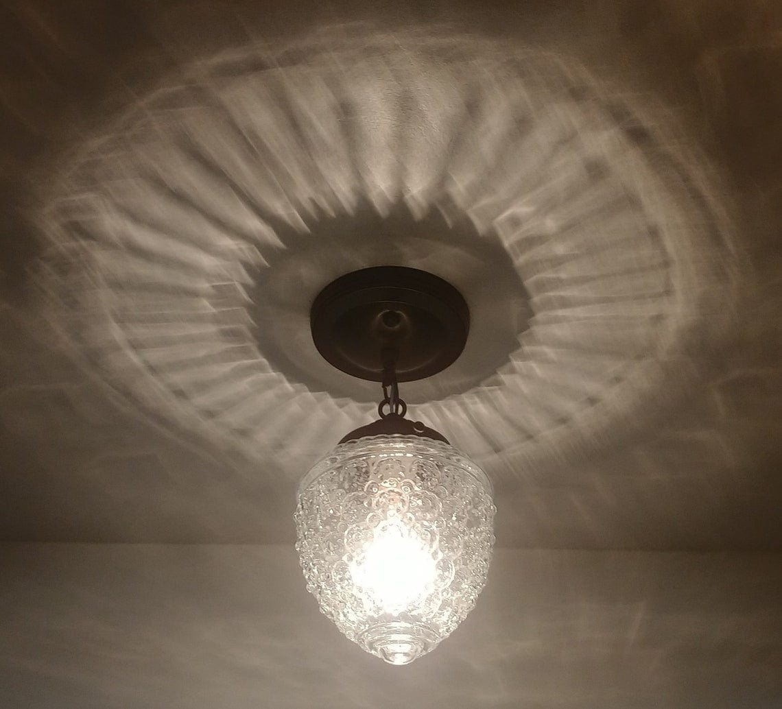 Authentic Vintage Chain Glass Ceiling Light