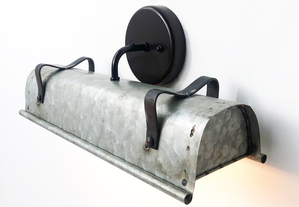  Galvanized Metal Wall Vanity Light