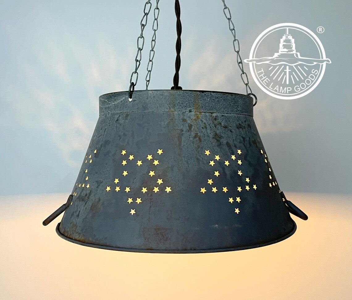  Weathered Galvanized Chandelier Light Fixture