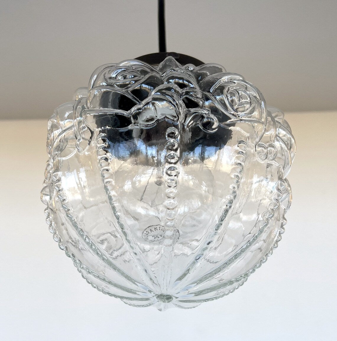  Embossed Antique Glass Globe PENDANT Lights