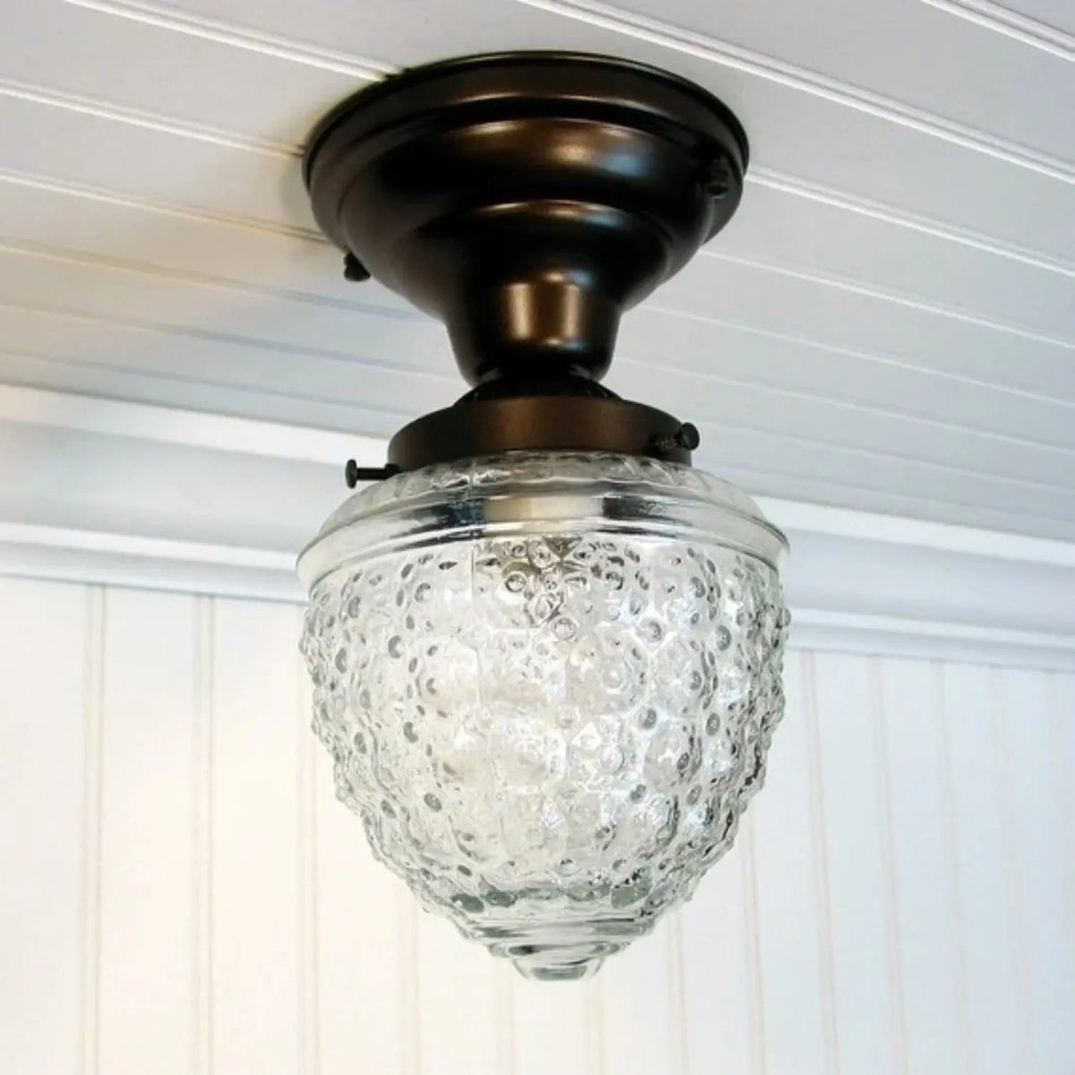  Acorn Glass Flush Mount CEILING LIGHT