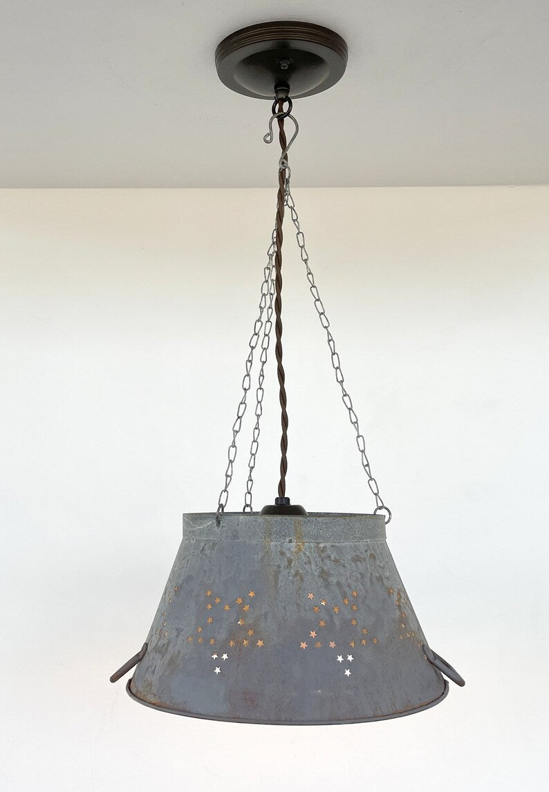  Weathered Galvanized Chandelier Light Fixture