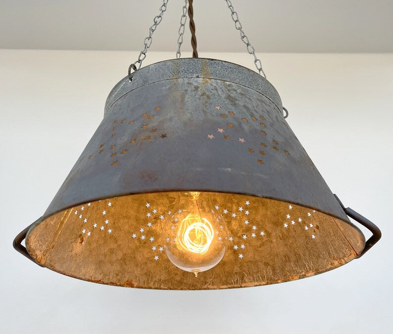  Weathered Galvanized Chandelier Light Fixture