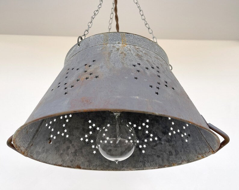  Weathered Galvanized Chandelier Light Fixture