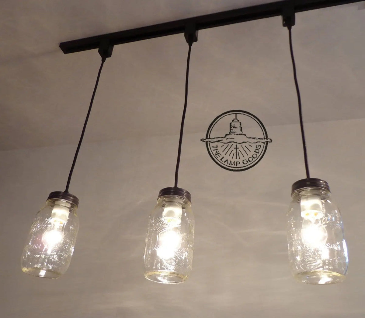  Mason Jar TRACK LIGHTING Pendant SINGLE New Quart