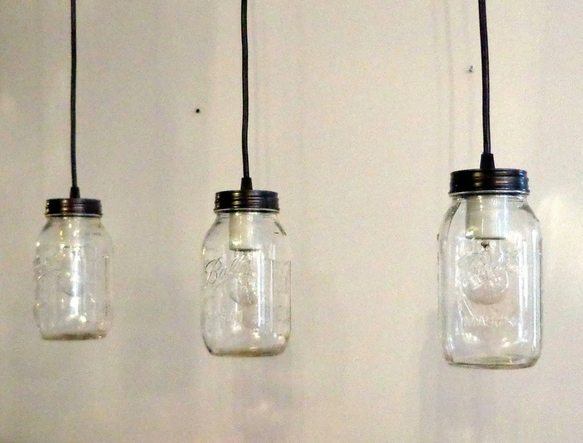  Mason Jar TRACK LIGHTING Pendant SINGLE New Quart