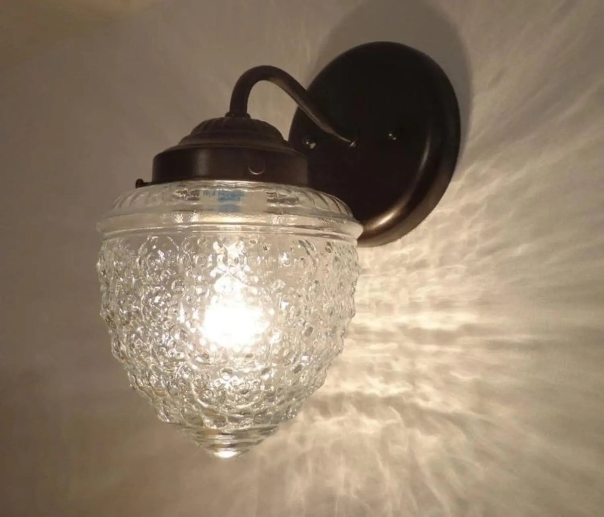  Acorn Glass Wall Sconce Light Fixture