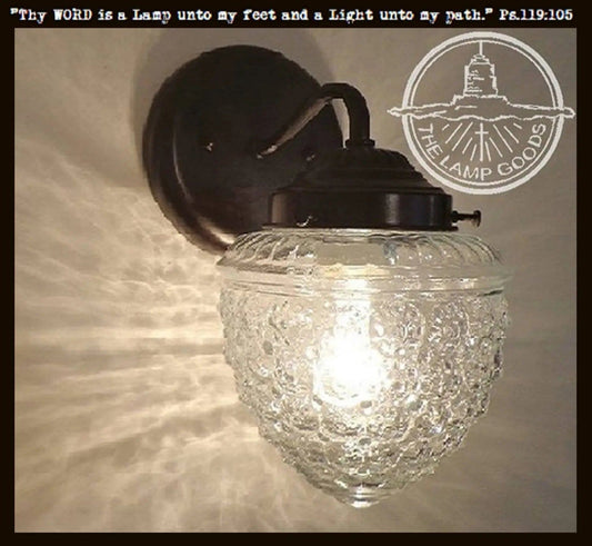  Acorn Glass Wall Sconce Light Fixture