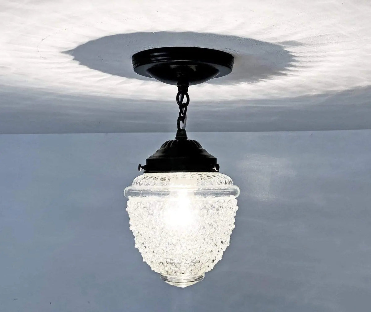  Acorn Antique Glass Ceiling Light With Chain