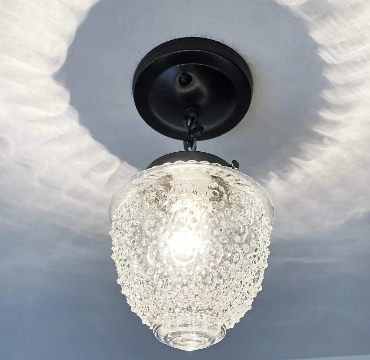  Acorn Antique Glass Ceiling Light With Chain