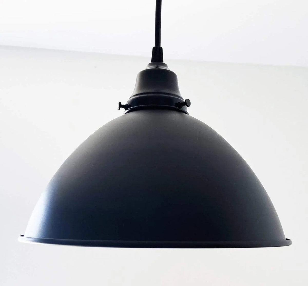  Large Black Enamel Farmhouse Pendant Light