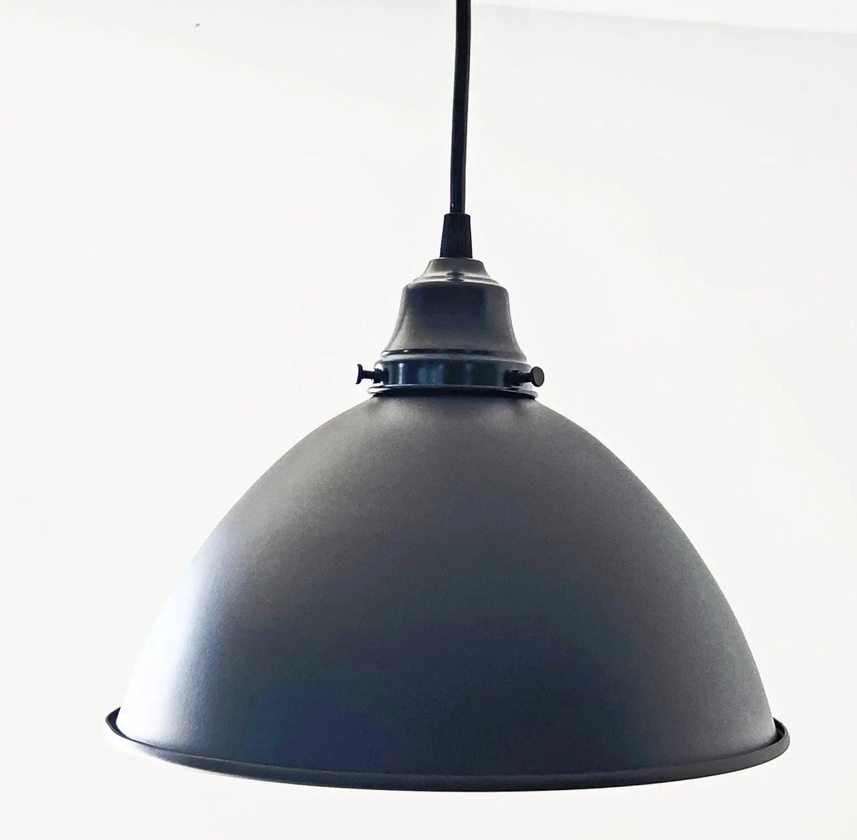  Large Black Enamel Farmhouse Pendant Light
