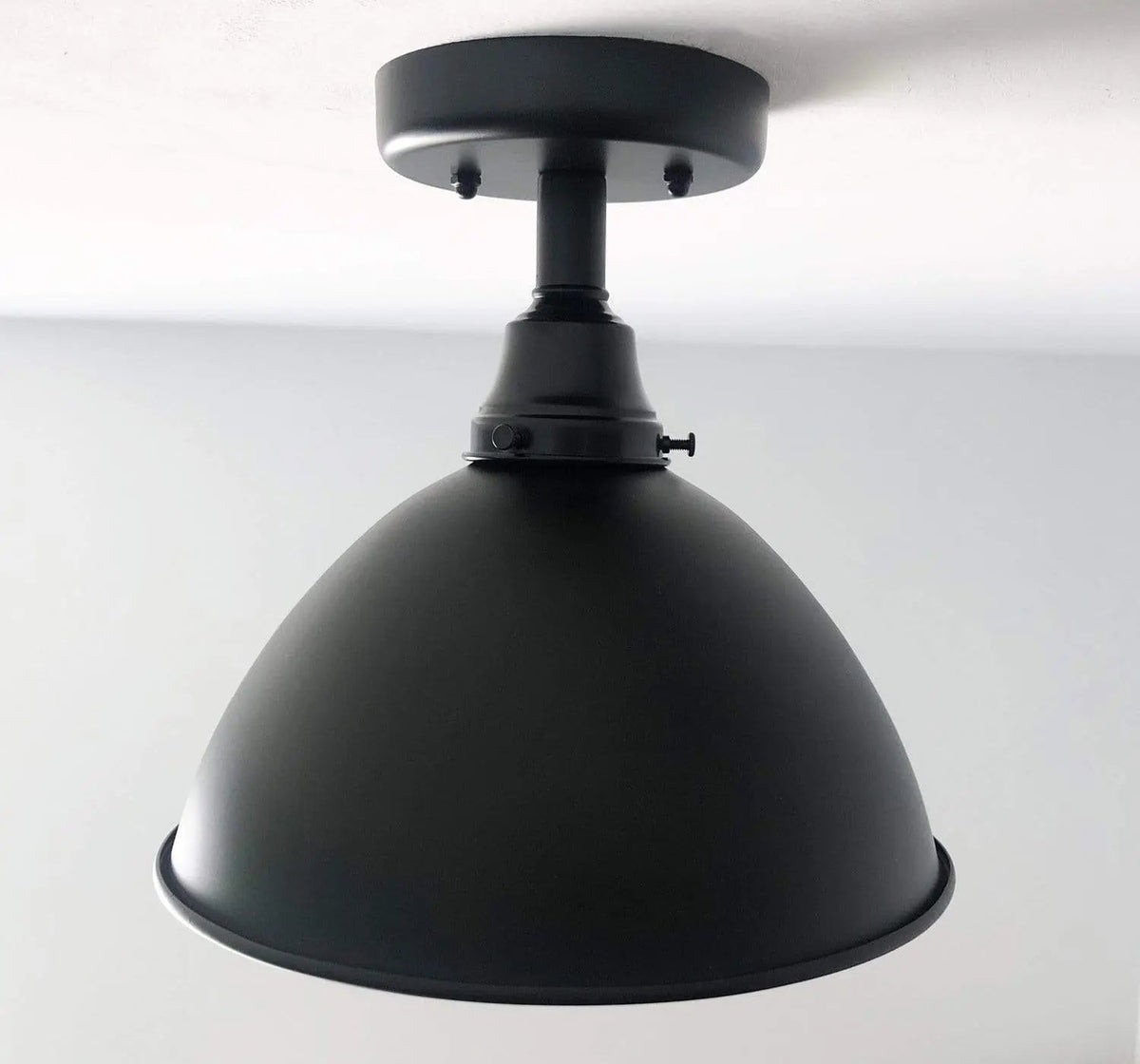  Large Black Enamel Farmhouse Ceiling Light