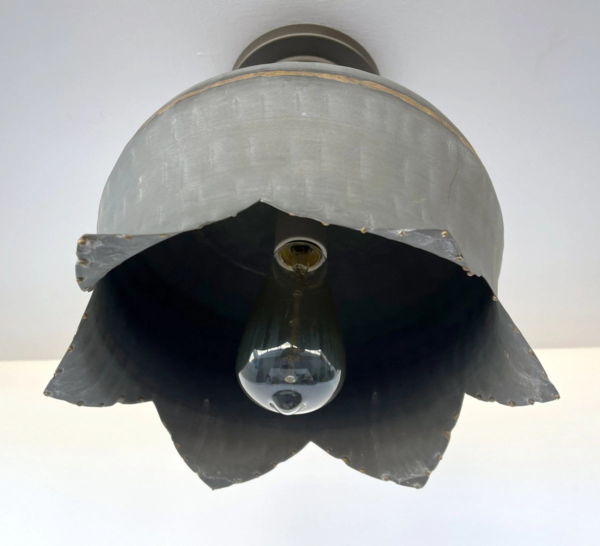  Large Lotus Galvanized Ceiling Light