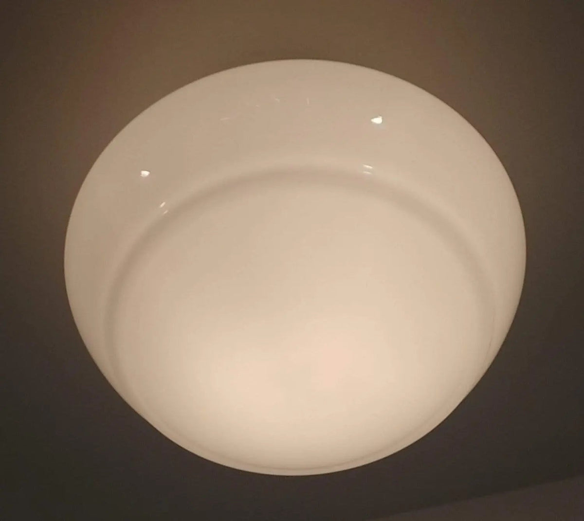  Large Mushroom Milk Glass Schoolhouse Light Fixture
