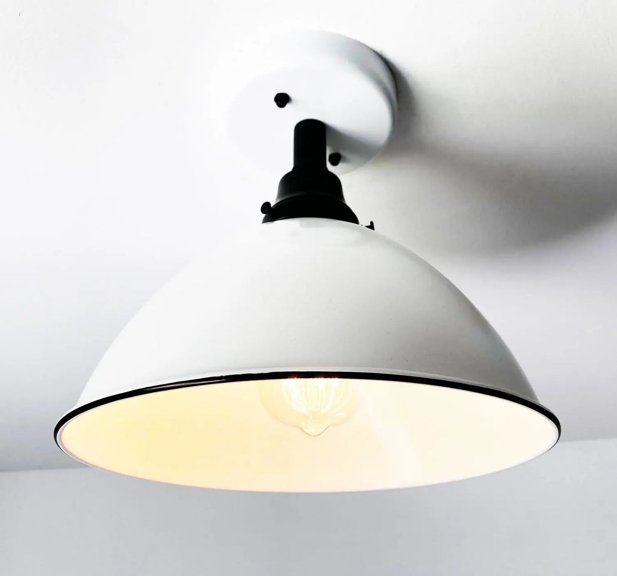  Large White Enamel Modern Farmhouse Ceiling Lighting