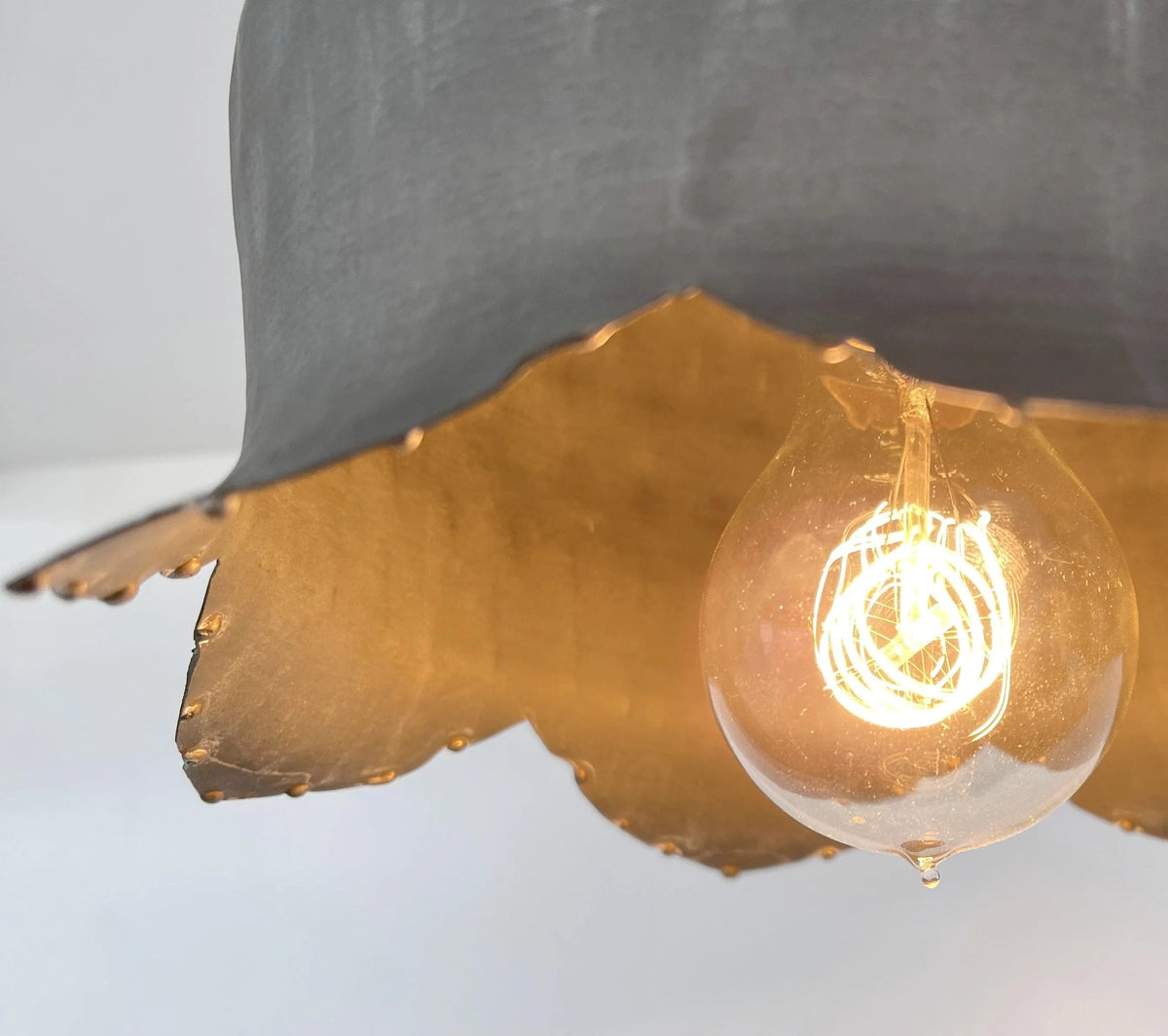  Lotus Galvanized Ceiling Light