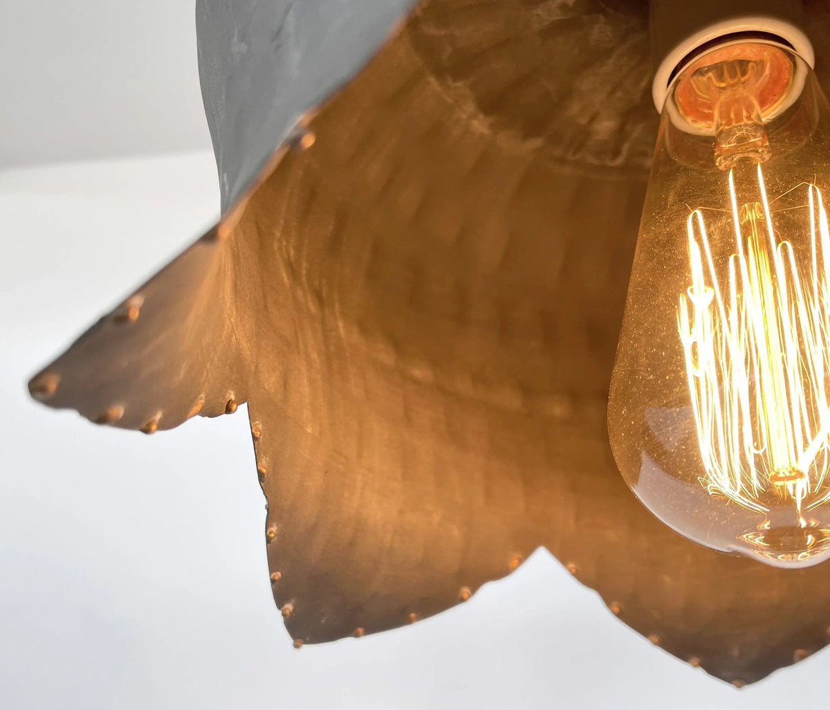  Lotus Handcrafted Metal Drum Chandelier