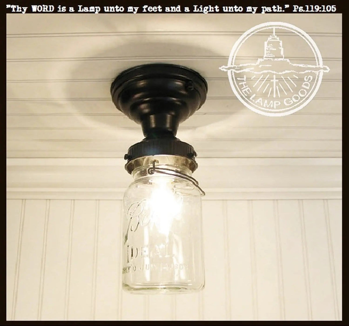  Vintage Mason Jar Ceiling LIGHT