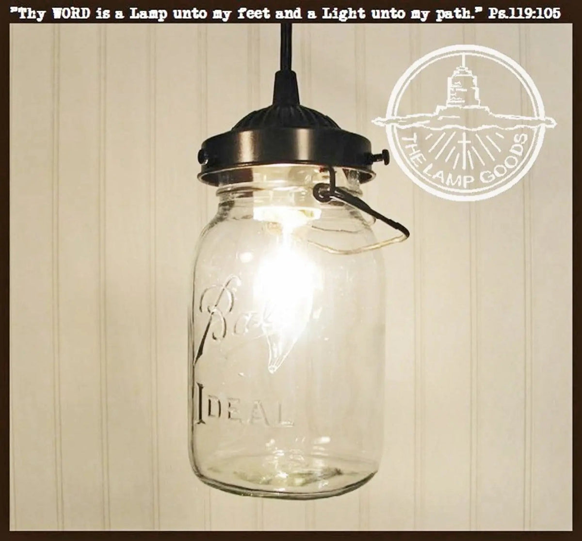  Mason Jar PENDANT Light Vintage Quart