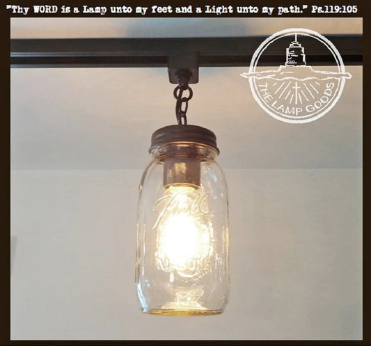  Mason Jar TRACK LIGHTING New Quart Single