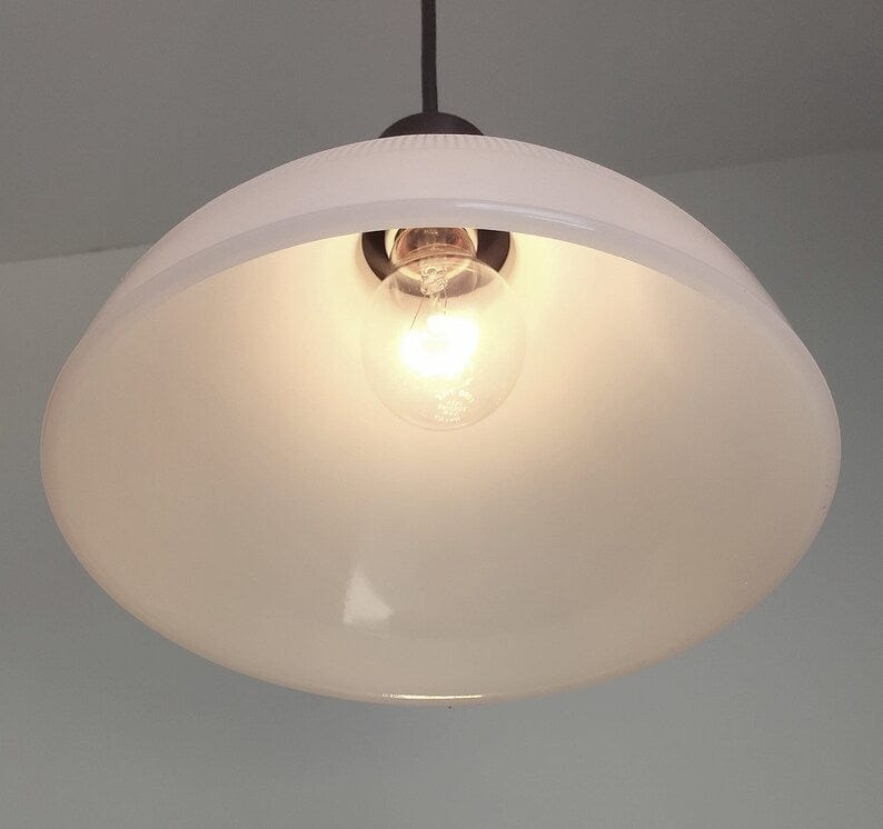  Milk Glass PENDANT Light - 10"