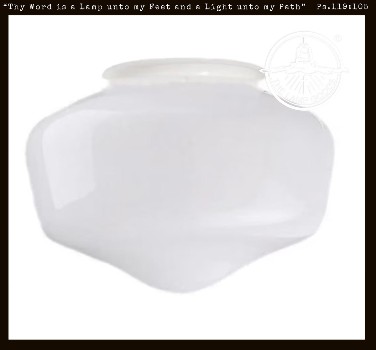  Modern Schoolhouse 8" Milk Glass Replacement Globe