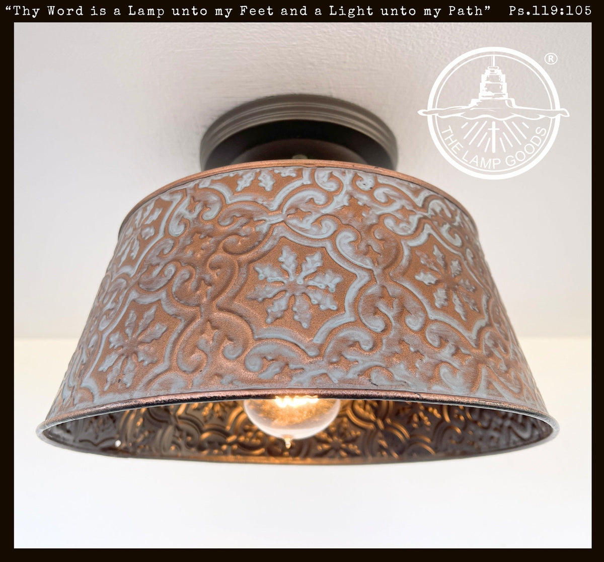  Ornate Copper Ceiling Light