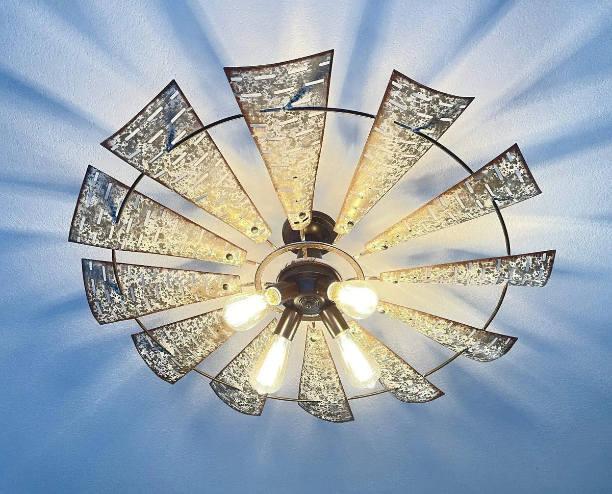  Windmill Light Fixture Farmhouse Ceiling Flush Mount
