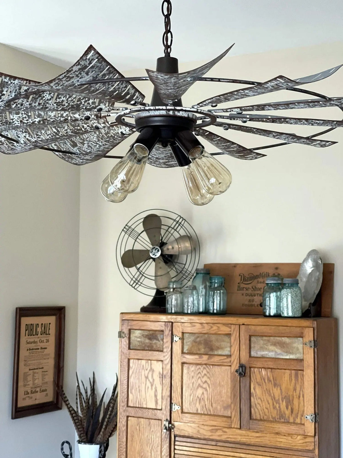  Windmill Chandelier Farmhouse Lighting Fixture
