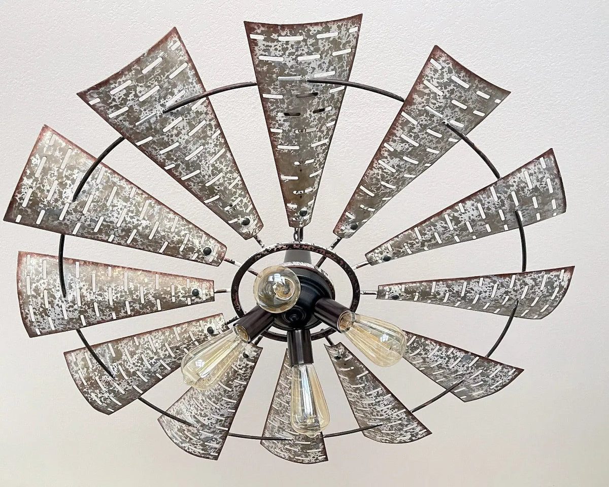  Windmill Chandelier Farmhouse Lighting Fixture