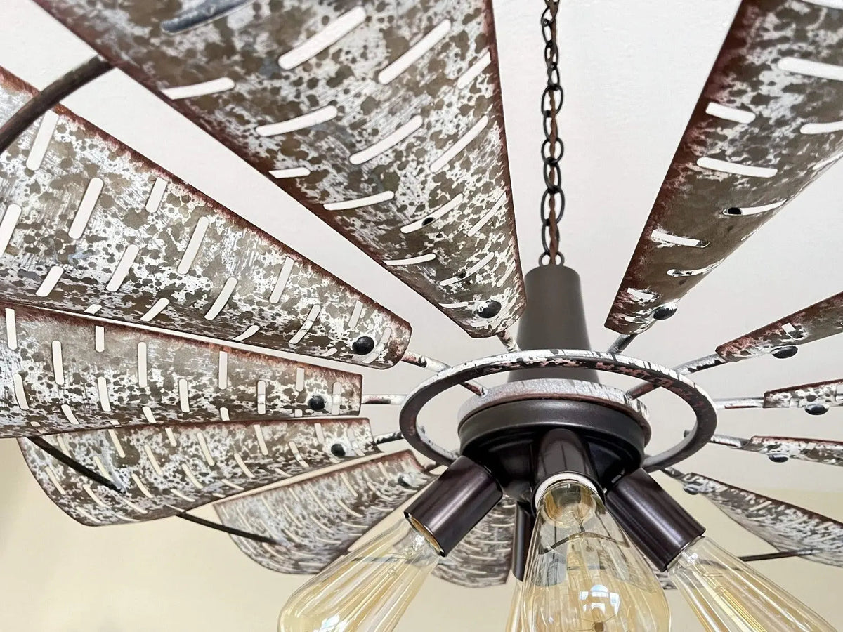  Windmill Chandelier Farmhouse Lighting Fixture