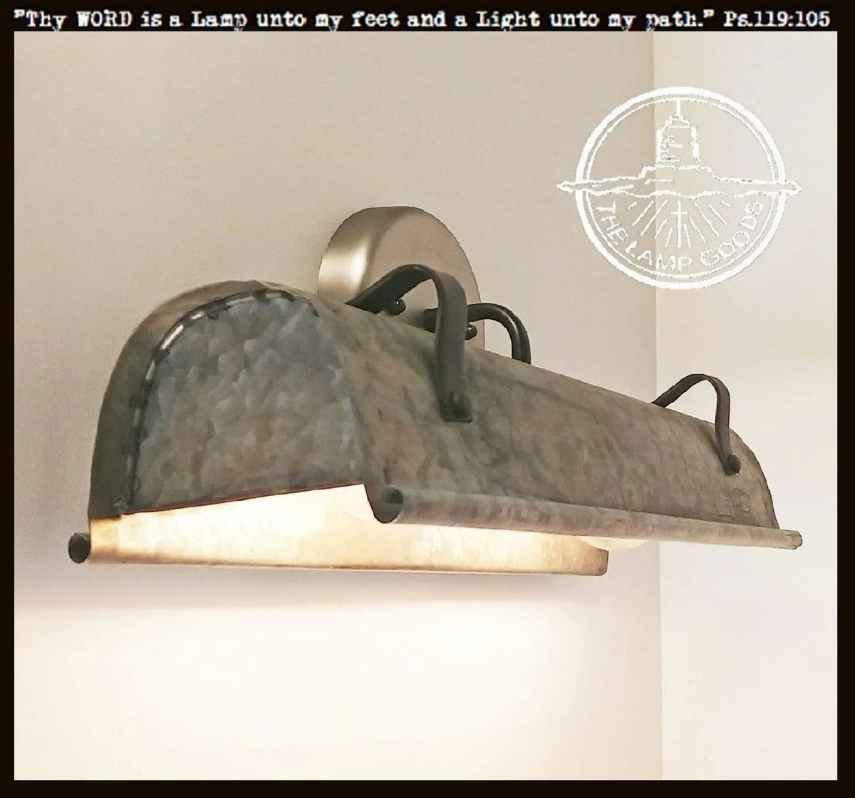  Galvanized Metal Wall Vanity Light